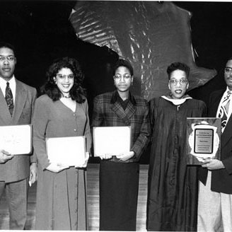 African-American History Month Award Recipients Priscilla Dowden and Mark Grimes 4388