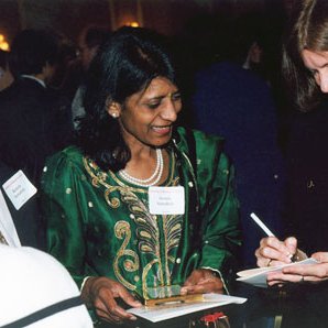 Founders Dinner; Astronaut Sally Ride Signs Autograph for Suseela Samudrala 4769