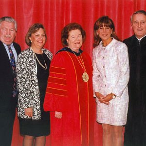 Commencement; Tom And Brenda Mcphail; Chancellor Touhill, Mila and Brian Mulroney 4828