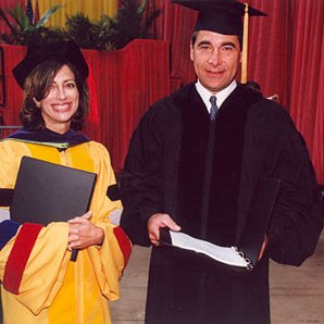 Commencement; Curator Connie Silverstein and David Darnell 4875