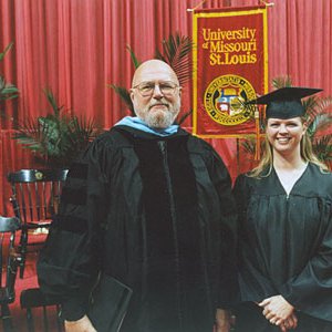 Commencement; John Hylton, Dean Arts and Sciences, Student Marshall Jamie Mcnall 4884