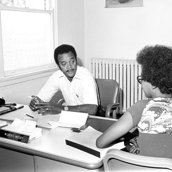 Wilbert Mosby, United Special Services, with Student, C. 1970s (Original Print in MU Archives in Columbia) 4926