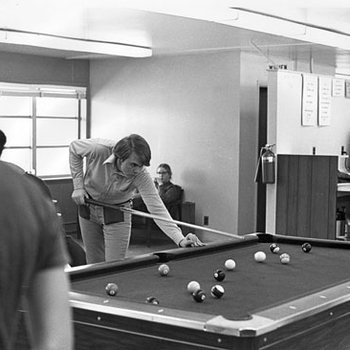 Students Playing Pool in the Fun Palace, C. 1970s-1980s (Original Print in MU Archives at Columbia) 4944