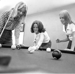Students Playing Pool in the Fun Palace, C. 1970s-1980s (Original Print in MU Archives at Columbia) 4945