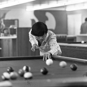 Students Playing Pool in the Fun Palace, C. 1970s-1980s (Original Print in MU Archives at Columbia) 4946