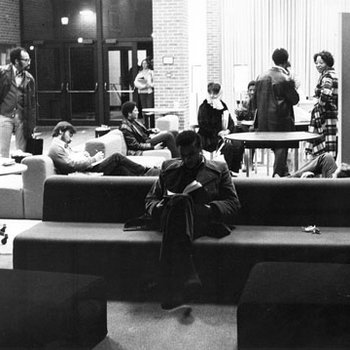 Evening College Students In University Center Lounge, C. 1970s-1980s (Original Print In MU Archives at Columbia) 4947
