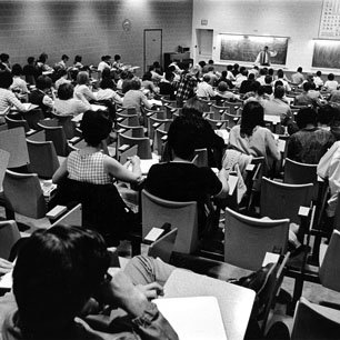 Lecture Hall in Benton Hall, C. 1960s (Original Print in MU Archives at Columbia) 4955