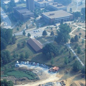 Aerial View Of Campus Looking North, C. 1970s; (Original Slide In MU Archives at Columbia) 4967