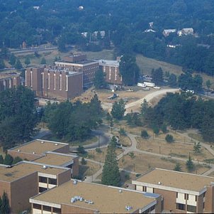 Aerial View Of Campus Looking South West, C. Late 1970s; (Original Slide In MU Archives at Columbia) 4975