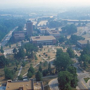 Aerial View Of Campus Looking North C. Late 1970s; (Original Slide In MU Archives at Columbia) 4977