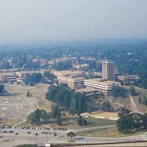 Aerial View Of Campus Looking South C. Late 1970s; (Original Slide In MU Archives at Columbia) 4979