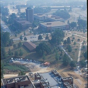 Aerial View Of Campus Looking North, C. Late 1970s; (Original Slide In MU Archives at Columbia) 4983