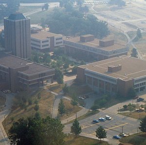 Aerial View Of Campus Looking North, C. Late 1970s; (Original Slide In MU Archives at Columbia) 4985