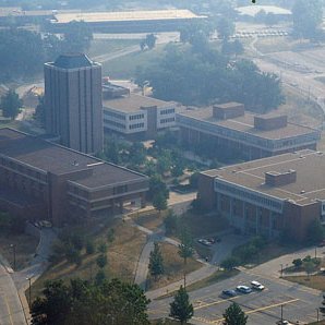 Aerial View Of Campus Looking North, C. Late 1970s (Original Slide In Mu Archives at Columbia) 4989