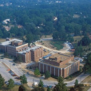 Aerial View of Campus, Stadler and Benton Halls, Dry Bugg Lake, C. Late 1970s 4999