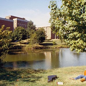 Student Playing Guitar by Bugg Lake, C. Late 1970s (Original Slide In MU Archives at Columbia) 5005