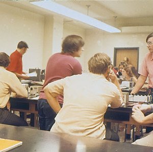 Students In Science Lab, C. 1970s (Original Slide In MU Archives at Columbia) 5018