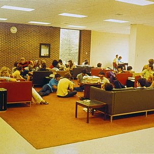Student Lounge In University Center, C. 1970s-1980s (Original Slide In MU Archives at Columbia) 5020