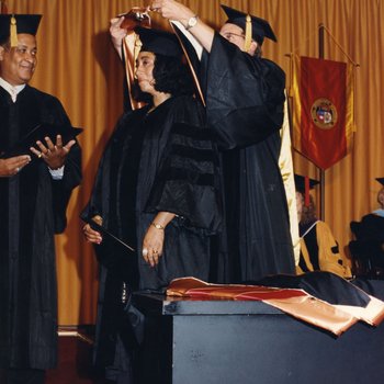 Commencement, Patricia Mckissack, Honorary Degree Recipient, August 1994 5530