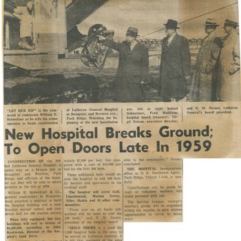 New Hospital Breaks Ground, 1958 April