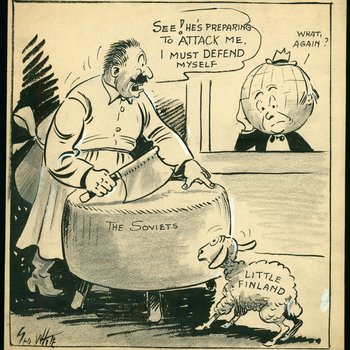 Sheep Attacks Butcher, circa 1940