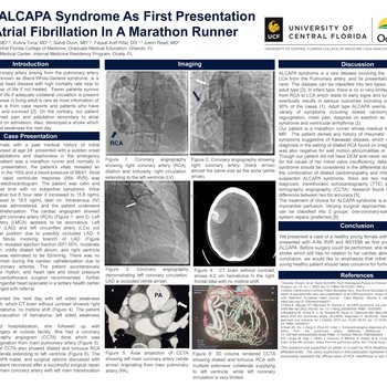 Adult ALCAPA Syndrome as First Presentation with Atrial Fibrillation in a Marathon Runner