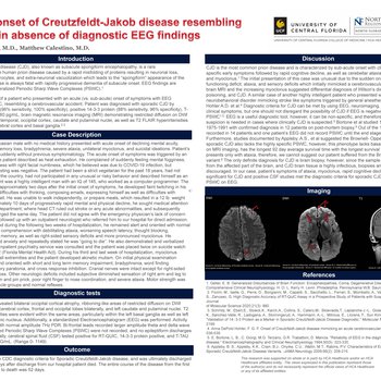Acute Onset of Creutzfeldt-Jakob Disease Resembling Stroke in Absence of Diagnostic EEG Findings