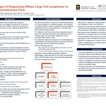 Challenges of Diagnosing Diffuse Large Cell Lymphoma vs. EBV Mucocutaneous Ulcer