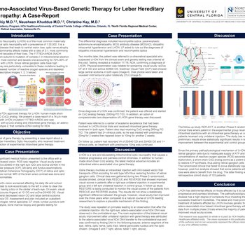Novel Adeno-Associated Virus-Based Genetic Therapy for Leber Hereditary Optic Neuropathy: A Case-Report