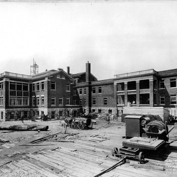 Construction of Children's Mercy Hospital: Independence Ave (May 5, 1917)