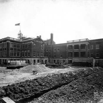 Construction of Children's Mercy Hospital: Independence Ave (May 23, 1917)