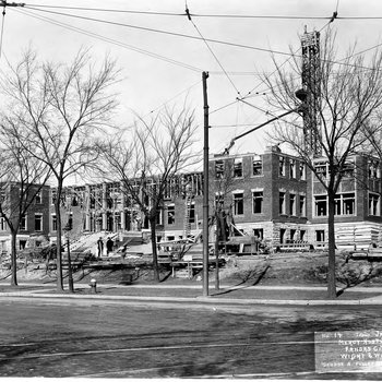 Construction of Children's Mercy Hospital: Independence Ave (Jan 27, 1917)