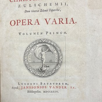 Christiani Hugenii Zulichemii, dum viveret Zelemii Toparchae, Opera Varia. Image 2.