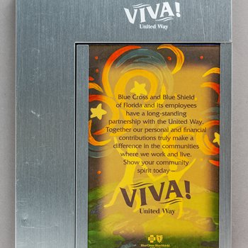 Viva! United Way photo frame to Blue Cross Blue Shield Florida and its Employees, undated