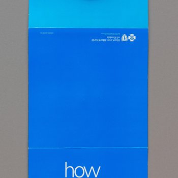 “How Can Blue Help You?” button w/ tri-fold brochure, undated