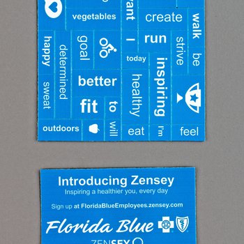 Florida Blue Zensey Informational Magnet/Word(s) Magnets, undated