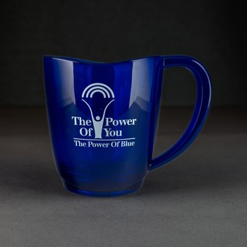 “The Power of You – The Power of Blue” plastic mug, undated