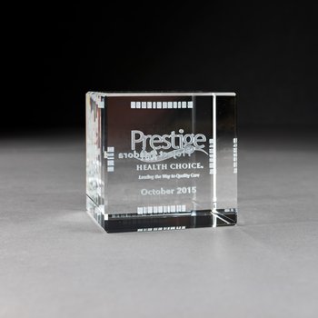 Prestige Health Choice cube paperweight