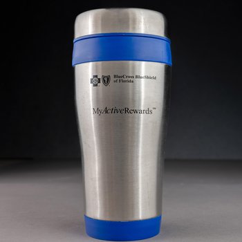 BlueCross BlueShield of Florida MyActiveRewards insulated travel mug, undated
