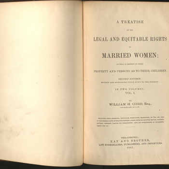 Legal and Equitable Rights of Married Women (2 volumes)