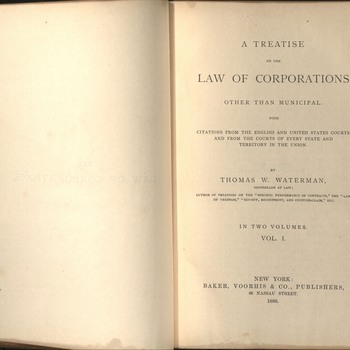 Waterman on the Law of Corporations (2 volumes)