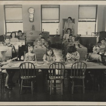 Young Patients in Hospital Classroom
