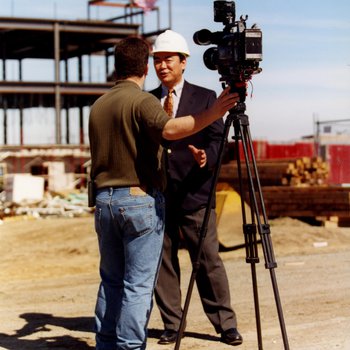 Chris Hasegawa at Science Academic Center Construction Site