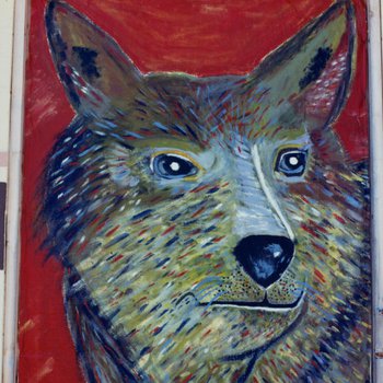 "Windows Project" Wolf Painting