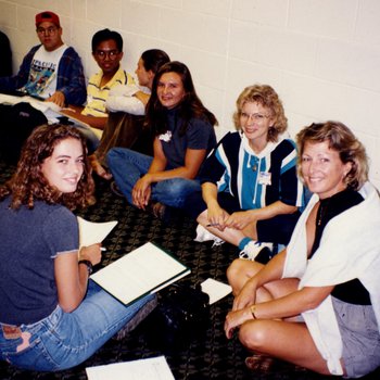 Group Studying on Floor