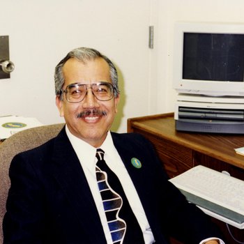 Bert Rivas at His Desk