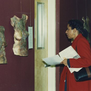 Woman Viewing Exhibit