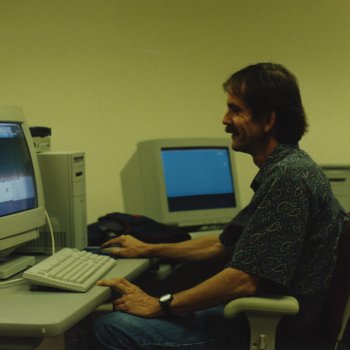 Man Working at Computer