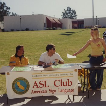 American Sign Language Club Table