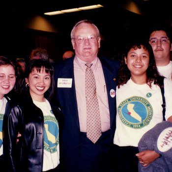 Hank Hendrickson With Students